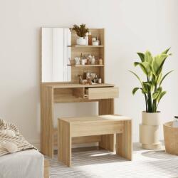 vidaXL Set masuta de toaleta, stejar sonoma, 74, 5x40x141 cm GartenMobel Dekor (3114141)