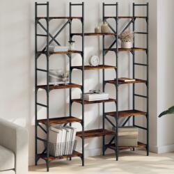 vidaXL Biblioteca, stejar fumuriu, 127, 5x28, 5x172, 5 cm, lemn prelucrat GartenMobel Dekor (838870) Biblioteca