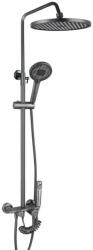 Korman Technik Coloana de dus din inox SUS304 Gun Grey, 4 functii, cu palarie 23 cm (AT1CT-D1OC-RS1S-OD3901)