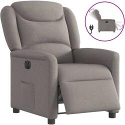 vidaXL Fotoliu rabatabil electric, gri taupe, material textil GartenMobel Dekor (3303181)