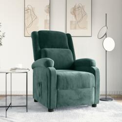 vidaXL Fotoliu rabatabil, verde închis, catifea GartenMobel Dekor (342401)