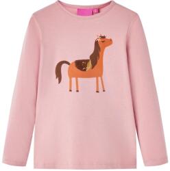 vidaXL Tricou pentru copii cu maneci lungi, roz deschis, 104 GartenMobel Dekor (13630)