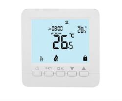 Techstar Termostat Techstar® TH-06, Ecran Digital, Incastrabil, 16A, 3500W, Alimentare 220V, Senzor Pardoseala, Alb (SKU2240)