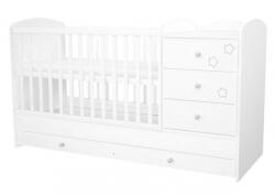 TIMBA Félix 120x60 3 fiókos fehér/csillagos