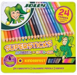 Jolly Superstick Kinderfest Metallic Mix Комплект моливи с 24 цвята 3000-0449 (3000-0449)