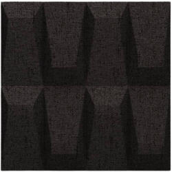InnoWall Galeras 3D falpanel 60x60 cm-Fénylő antracit (Galeras-_Adamin-Fenylo_antracit) - csempebolt