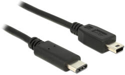 Delock Кабел USB Type-C 2.0 щепсел USB 2.0 щепсел тип Mini-B 0, 5 м черен