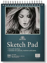 Art-n-Fly Caiet pentru schite Art-n-Fly, 100 coli, A4, 22.9 x 30.5 cm, 100 g/m, cu spirala, hartie alba (0008523889355)
