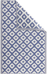 Jemidi Covor pentru exterior JEMIDI, 120x180cm, polipropilena, rezistent la intemperii, usor de curatat, pentru balcon/terasa, Alb/Albastru (4063004408582) Covor