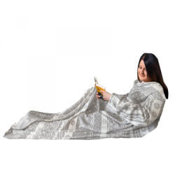 Homelevel Patura cu maneci pentru TV Homelevel, 200 x 150 cm, Gri, Poliester, 55432.25. 02 (4056825075682)
