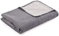 Homelevel Cuvertura de pat sau canapea reversibila HOMELEVEL, 240 x 260 cm, matlasata, cu doua fete, poliester, Gri (4056825091699)