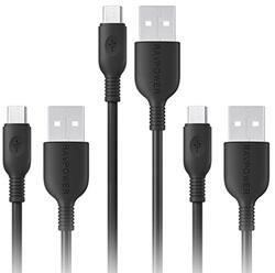 RAVPOWER RP-LC012 MICRO USB kábel, 3 db fekete (RP-LC012)