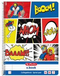 Herlitz Comic A4 80lapos perforált vonalas spirálfüzet (50016518) - bestbyte