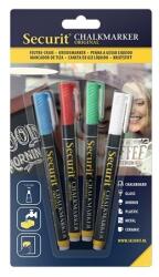 Securit alap 4db-os vegyes színű krétamarker (C14787) - officedepot