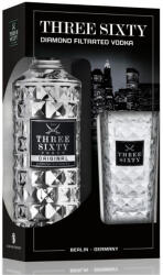 THREE SIXTY VODKA ajándékcsomag pohárral DRS (0, 7L / 37, 5%) - whiskynet