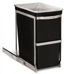 simplehuman Beépíthető kuka 30l, kihúzható, fényes acél, műanyag vödör (CW1124)