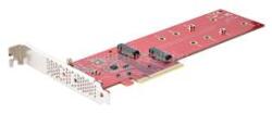 StarTech Dual M. 2 PCIe SSD Adapter Card, PCIe x8 / x16 to Dual NVMe or AHCI M. 2 SSDs, PCI Express 4.0, 7.8GBps/Drive (DUAL-M2-PCIE-CARD-B) (DUAL-M2-PCIE-CARD-B)