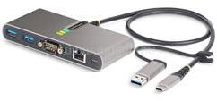 StarTech 2-Port USB-C Hub with Ethernet and RS-232, Attached USB-C to USB-A Dongle, 100W PD Pass-Through, 2x USB-A 5Gbps, Gigabit Ethernet, RS232 Serial (FTDI) (5G2A1SGBB-USB-C-HUB) (5G2A1SGBB-USB-C-HUB)