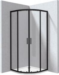 Deante FUNKIA EVO Zuhanykabin zuhanytálcával, félköríves, nero 90x90 (KYPPN099P)