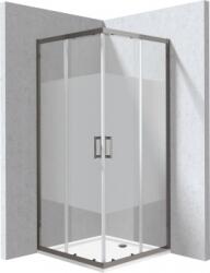 Deante FUNKIA EVO Zuhanykabin zuhanytálcával, csík minta - titanium 90x90 (KYCPDE99P)