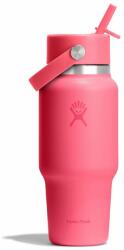 Hydro Flask Wide Flex Straw Travel Bottle 24 oz thermo bögre rózsaszín/burgundi vörös