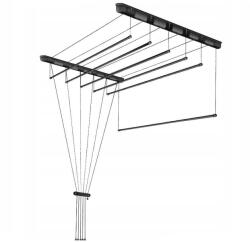 Sepio Mennyezeti ruhaszárító, 6x170 cm, fekete, Sepio (~3932) Ruhaszárító