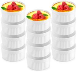 Vilde 12 darabos hőálló tálkészlet, Vilde, 260 ml, 10x10x5 cm, fehér, kerámia, 350°C-ig hőálló, mosogatógépben és mikrohullámú sütőben használható (SET578)