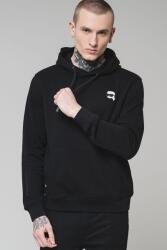 KARL LAGERFELD Pamut tartalmú kapucnis pulóver, Fekete, XL (7057110500900-990-XL)