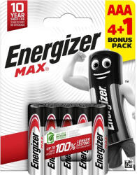 Energizer MAX 1, 5V AAA/mikro alkáli elem 5 db/csomag (LR03MAX-CHP5)