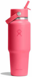 Hydro Flask Wide Flex Straw Travel Bottle 32 oz termosz rózsaszín/burgundi vörös