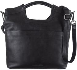 Greenburry Geanta umar piele naturala neagra 33 x 33 cm, Colombiana, Greenburry