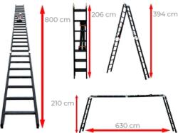 Ztrust ML407A scara multifunctionala cu 4 segmente (ML407A)