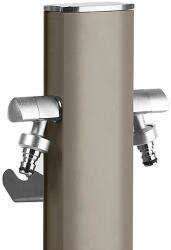  Colortap Kerti kút TOTEM 407 - szürke, 2 db csappal, flexibilis bekötőcsővel, tömlőtartóval - pepita - 78 090 Ft