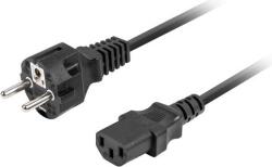 Lanberg Кабел Lanberg CEE 7/7 -> IEC 320 C13 power cord 1.8m VDE Straight, black (CA-C13C-15CC-0018-BK) - cybertrade