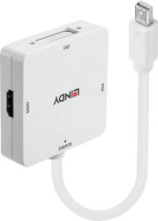 Lindy Adaptor monitor, Lindy, Mini DP 1.2, HDMI 4K30, DVI, VGA, Alb (41035)