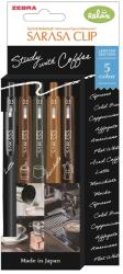 Zebra Sarasa Clip 0, 5 Studiu cu cafea 5 buc set stilou gel 81456 (81456)
