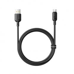Baseus Silky adatkábel, töltőkábel, fekete (100W, 5A, 1m, USB-A to USB-C, P10377703113-00)