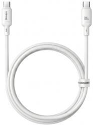 Baseus Silky adatkábel, töltőkábel, fehér (100W, 5A, 1m, USB-C to USB-C, P10377704213-00)