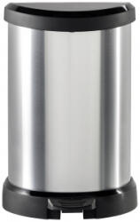 Keter DECO Bin Szemeteskuka 15 l (Sz x Ma x Mé) 303 x 448 x 268 mm Ezüst, Fekete 1 db (240568) (240568)