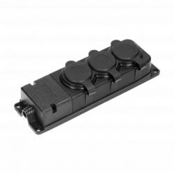 ORNO ORNO, OR-AE-13166(GS), Cutie de distribuție din cauciuc 3 prize, antișoc, 230V, 16A, IP44, 50X73X228mm (OR-AE-13166(GS))