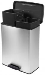 Keter Deco bin slim Szemeteskuka 52 l (Sz x Ma x Mé) 486 x 615 x 284 mm Ezüst, Fekete 1 db (254619) (254619)
