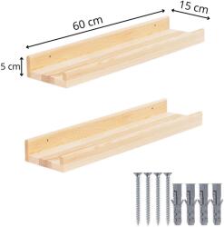 Springos fali polc 60 x 15 cm 2 db (WF0018)