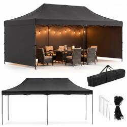 SPRINGOS kerti sátor 3x6m, fekete (GP0008)