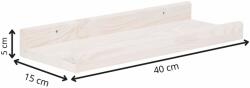 Springos fali polc 40 x 15 cm 2 db (WF0013)