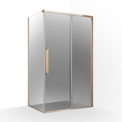 Wellis Clara tolóajtós szögletes Easy Clean zuhanykabin 90 x 120 x 200 cm - Brushed rose gold (WC00575)