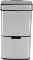 Hailo Öko Vario XL Szelektív gyűjtő rendszer 50 l Nemesacél, Műanyag (Sz x Ma x Mé) 420 x 785 x 315 mm Ezüst Ujjlenyomat taszító, (6560010)