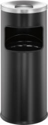 DURABLE - Asch-/Mülleimer - rund - 17 L - Metall Szemeteskosár 17 l Fém (O x Ma) 250 mm x 630 mm Fekete Hamutállal 1 db (333201) (333201)