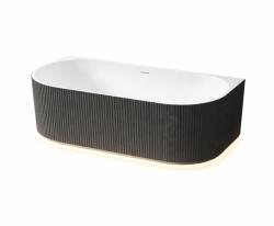 Wellis Calabria Slim Linear Black szabadonálló térkád 170x80 cm WK00225 (WK00225)