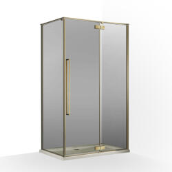 Wellis Mika nyílóajtós szögletes Easy Clean zuhanykabin 90 x 120 x 200 cm - Brushed gold (WC00571)