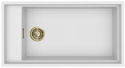 Elleci Dialogo 360 Workstation K96 White egymedencés Keratek mosogatótálca arany tartozékokkal - LKD36096GLD (Elle-LKD36096GLD)